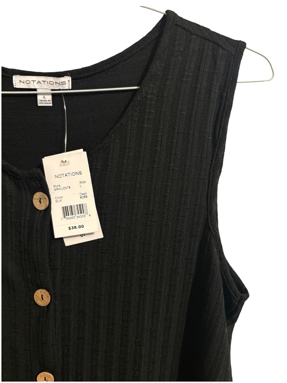 Notations Button Front Tank - Picture 2 of 5